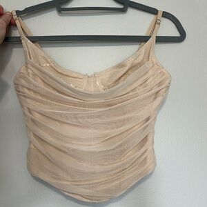 White Fox Corset in Pink